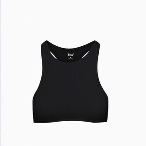 TNA Venice high neck swim top, black - size small.